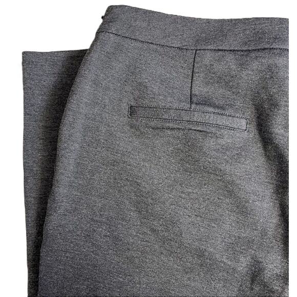 Halogen Stretch Flat Front Side Zip Crop Pants Sz Large in Charcoal Heather NWT - Picture 5 of 8
